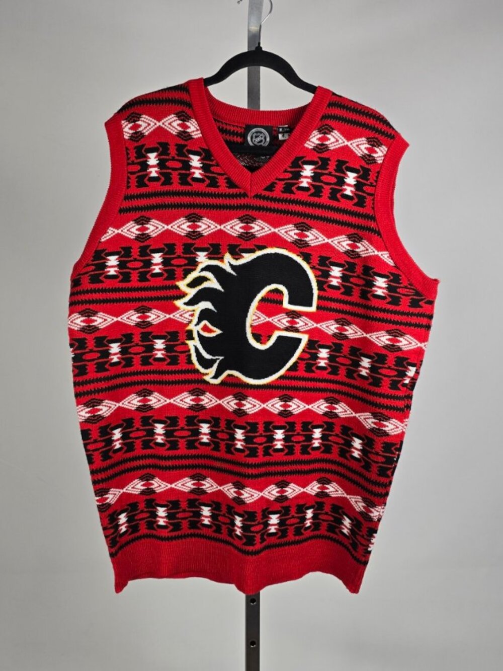 NHL Calgary Flames Knit Sweater Vest – XXL